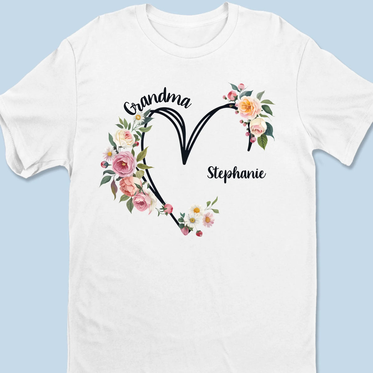 Love Always Shines Bright With Grandma - Family  Personalized Custom Unisex T-shirt, Premium T-shirt, Hoodie - Mother's Day, Gift For Mom, Grandma