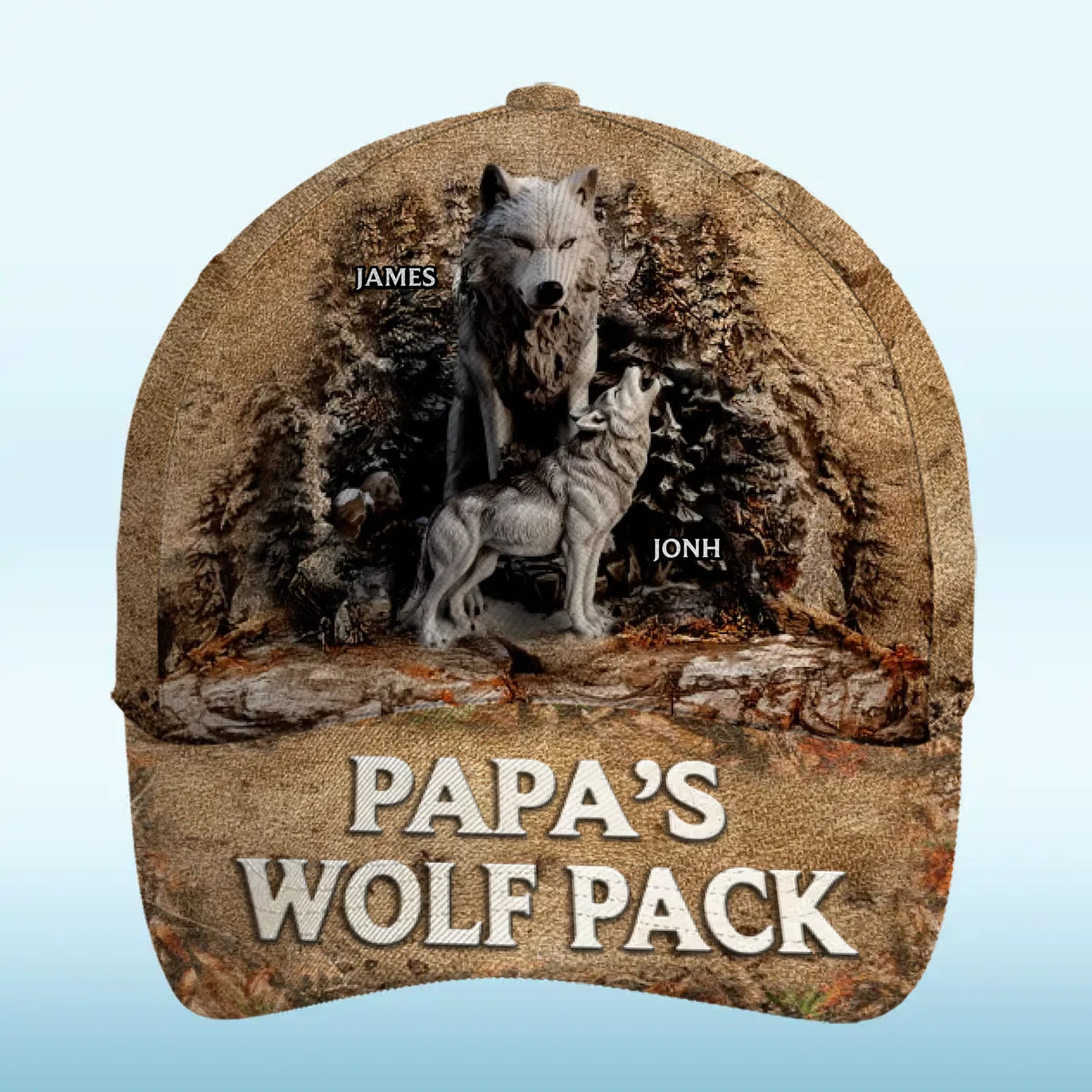Home Is Where My Pack Is - Family Personalized Custom Hat, All Over Print Classic Cap - Father's Day, Gift For Dad, Grandpa
