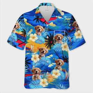 Custom Photo Fur Real, I’m On Vacay - Dog & Cat Personalized Custom Unisex Tropical Hawaiian Aloha Shirt - Summer Vacation Gift, Gift For Pet Owners, Pet Lovers