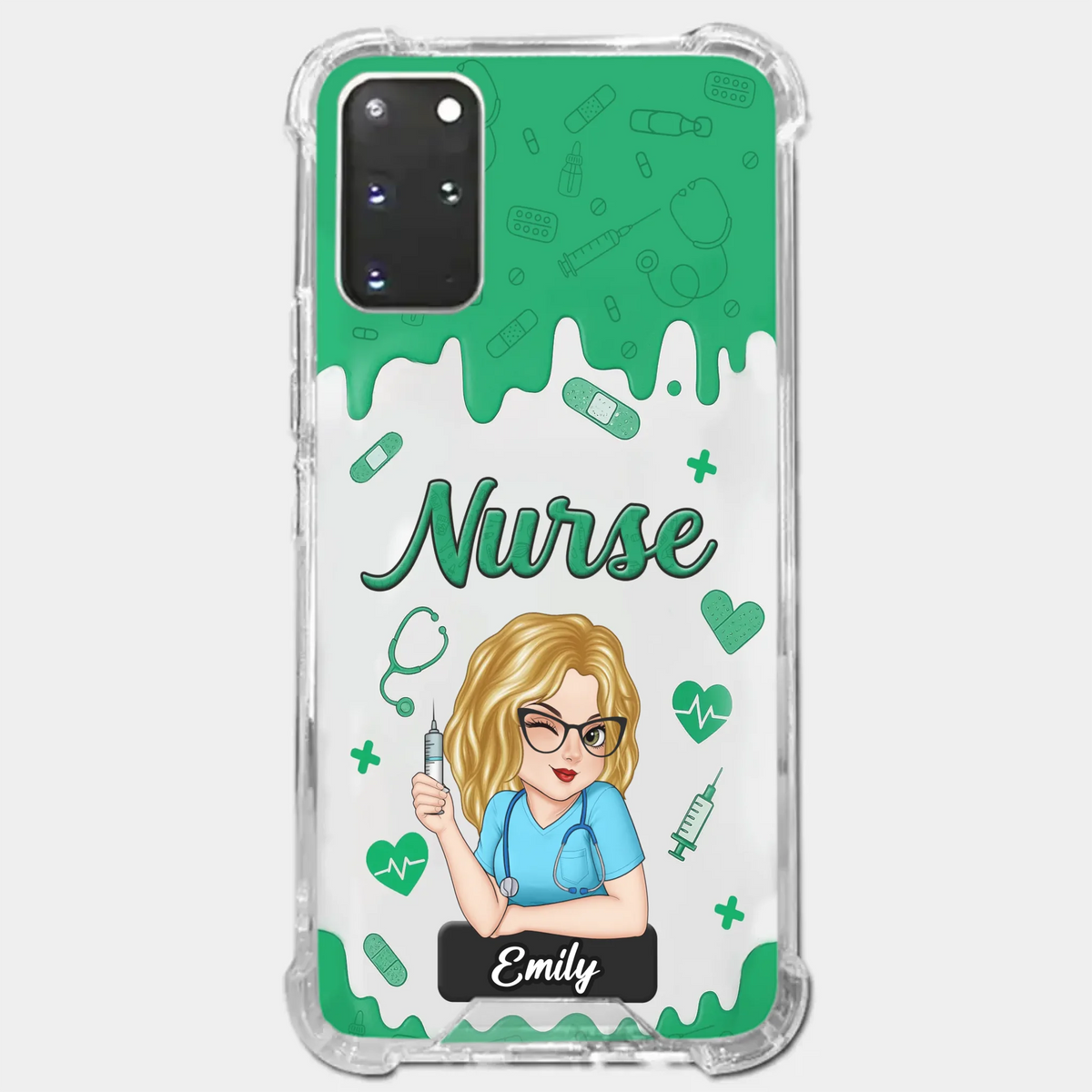 Born To Care, Trained To Heal - Nurse Personalized Custom Clear Phone Case - Appreciation, Thank You Gift, Nurse Life, Doctor Life