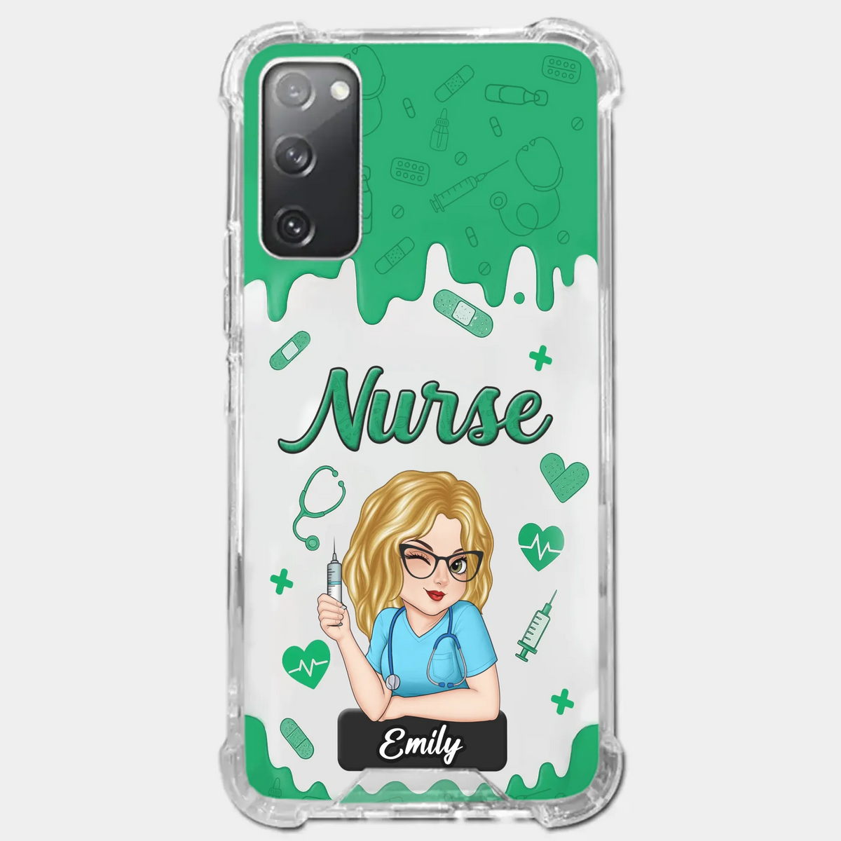 Born To Care, Trained To Heal - Nurse Personalized Custom Clear Phone Case - Appreciation, Thank You Gift, Nurse Life, Doctor Life