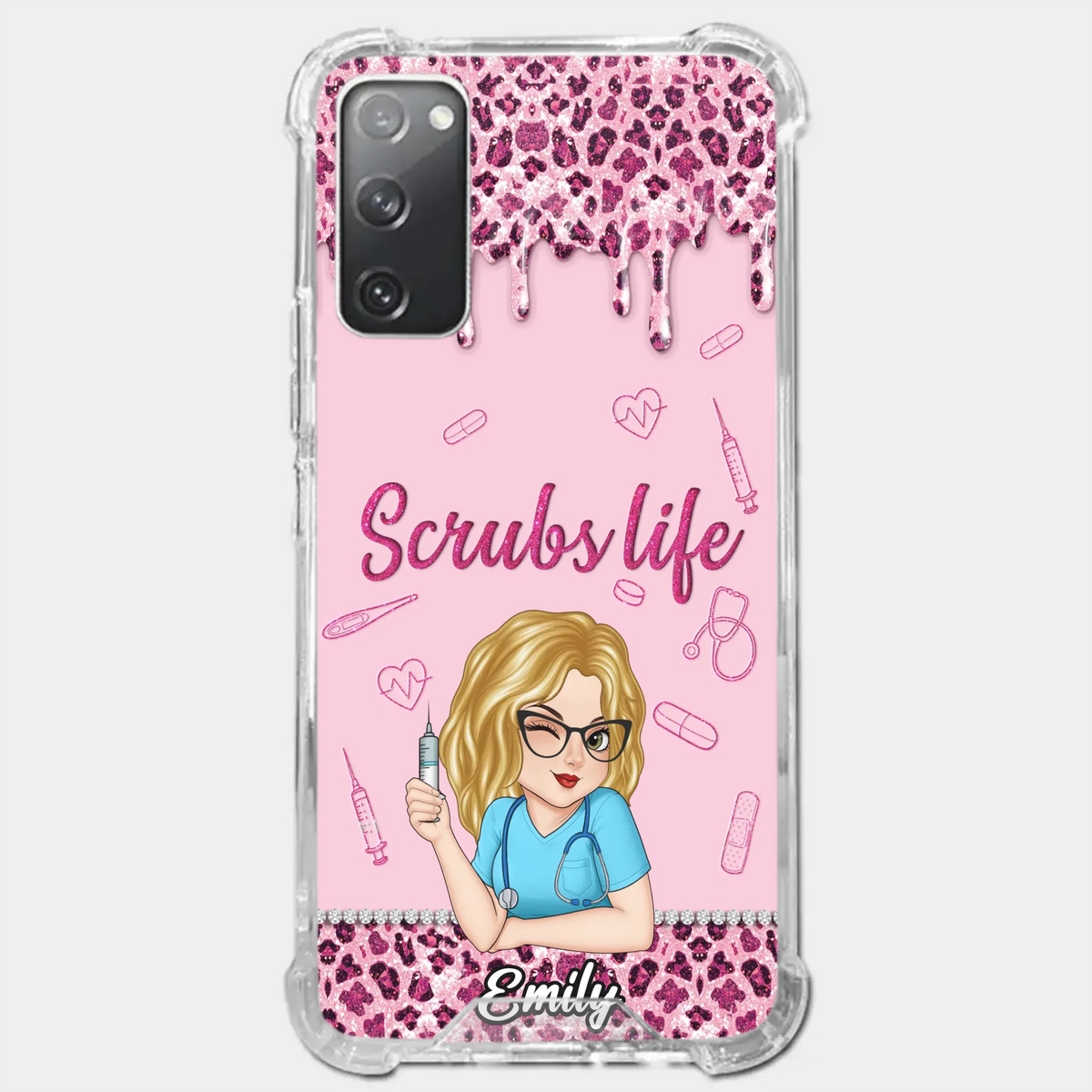 Living That Scrubs Life One Shift At A Time - Nurse Personalized Custom Clear Phone Case - Appreciation, Thank You Gift, Nurse Life, Doctor Life