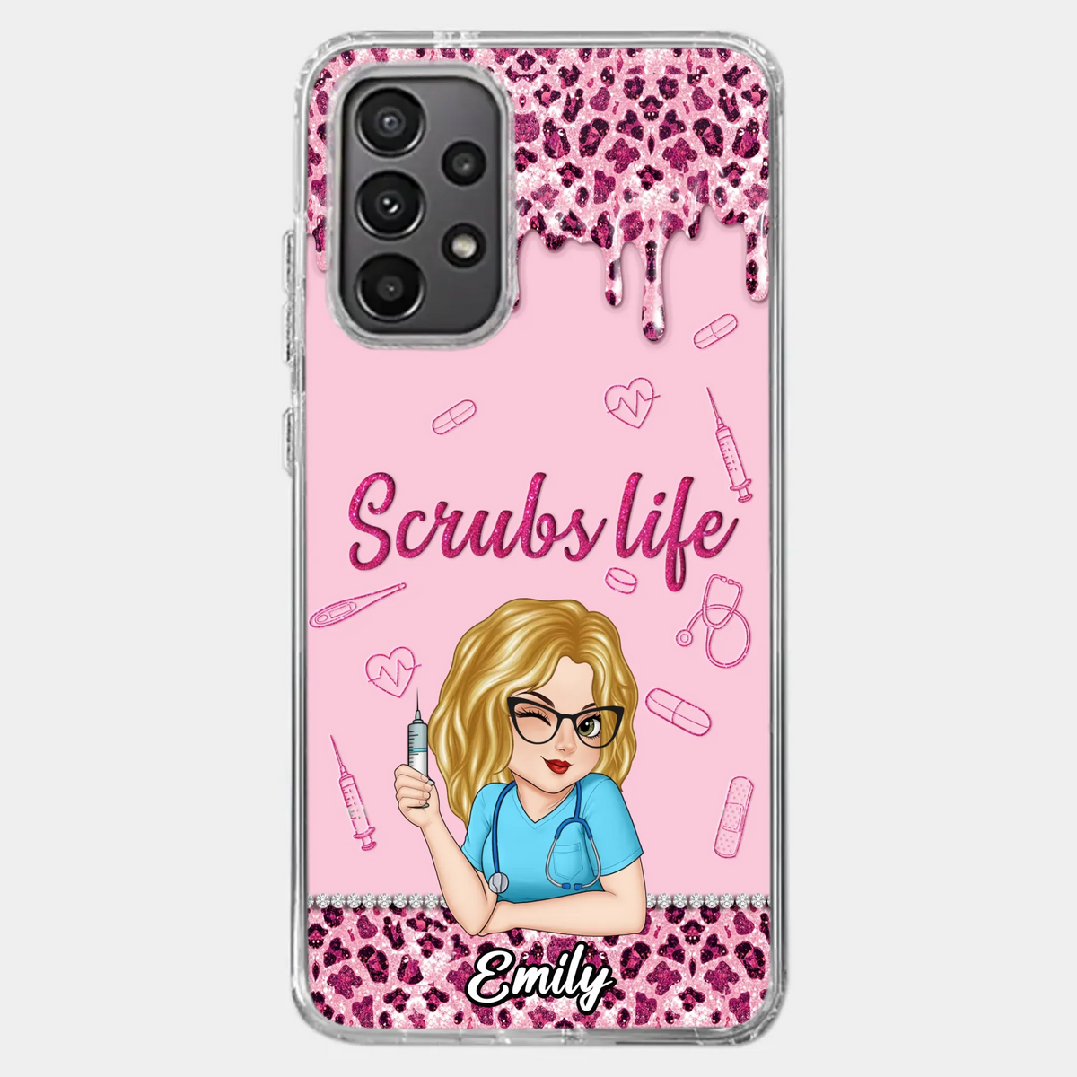Living That Scrubs Life One Shift At A Time - Nurse Personalized Custom Clear Phone Case - Appreciation, Thank You Gift, Nurse Life, Doctor Life