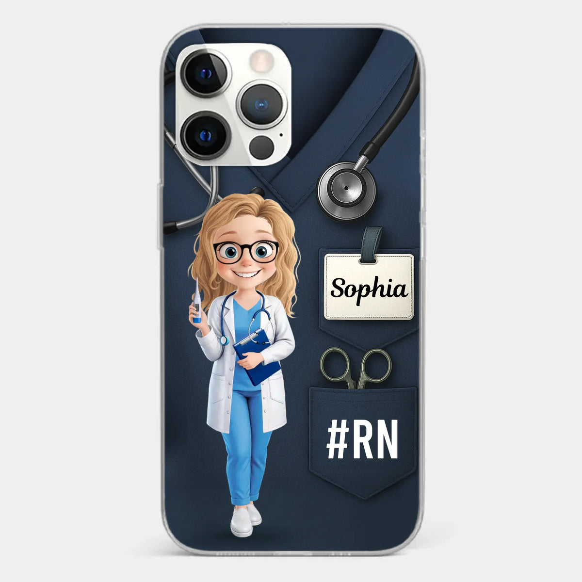 Caring Is My Superpower - Nurse Personalized Custom Clear Phone Case - Appreciation, Thank You Gift, Nurse Life, Doctor Life