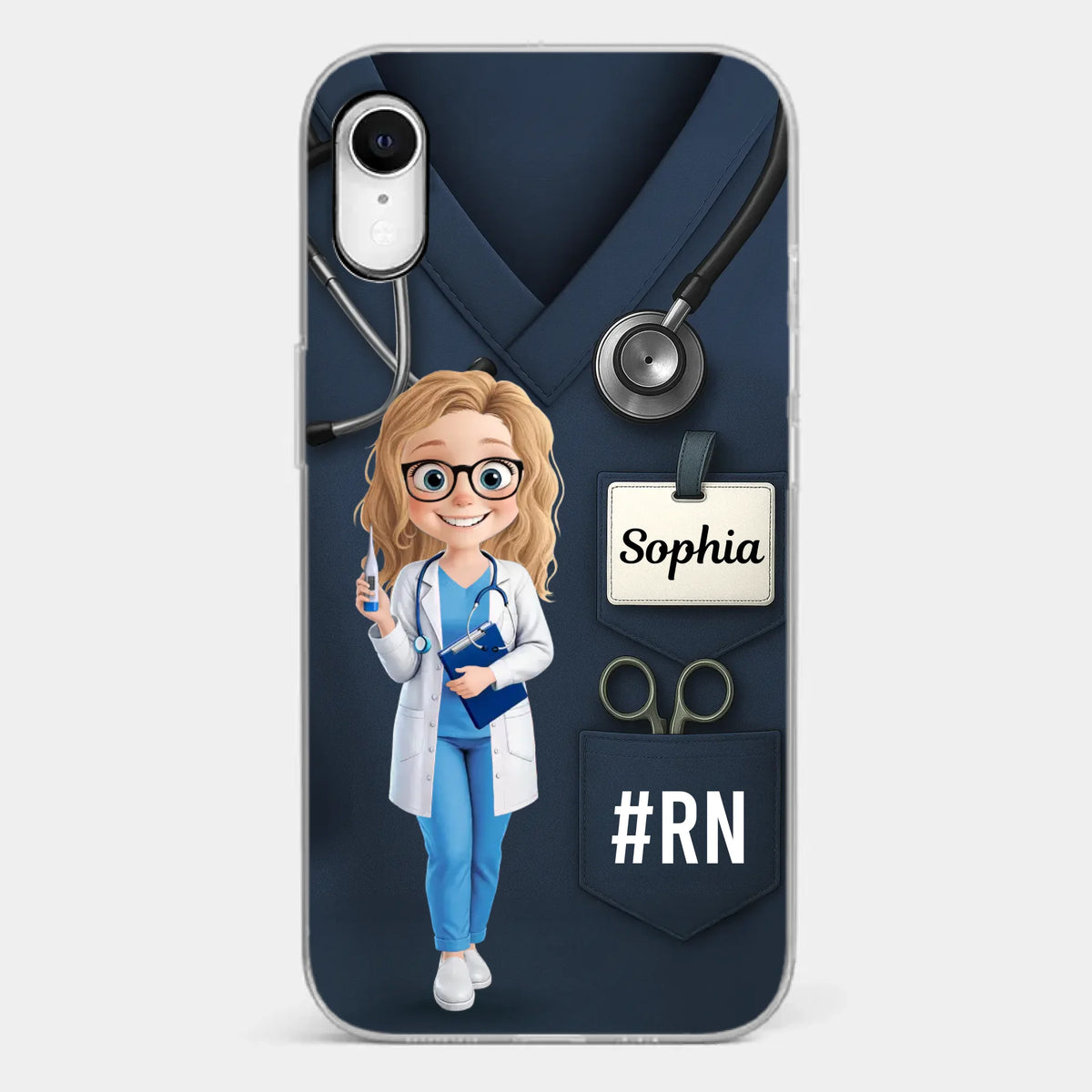 Caring Is My Superpower - Nurse Personalized Custom Clear Phone Case - Appreciation, Thank You Gift, Nurse Life, Doctor Life