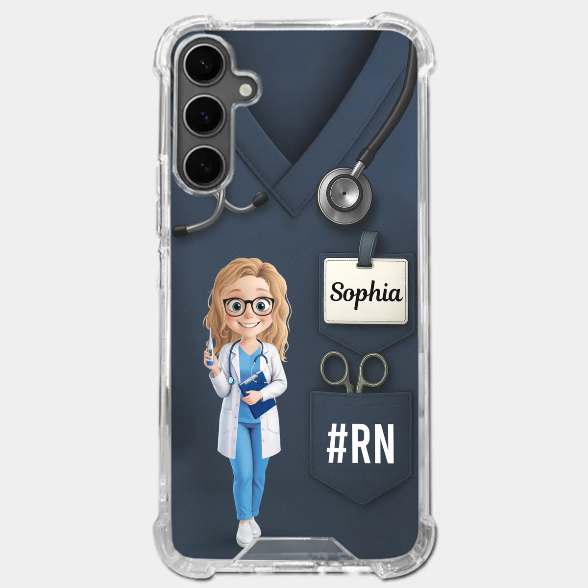 Caring Is My Superpower - Nurse Personalized Custom Clear Phone Case - Appreciation, Thank You Gift, Nurse Life, Doctor Life