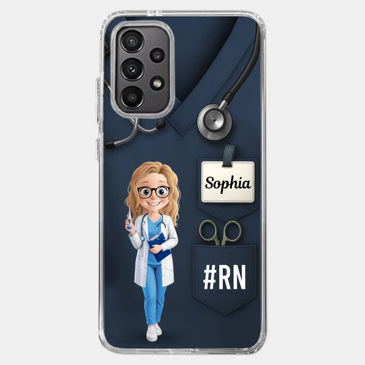 Caring Is My Superpower - Nurse Personalized Custom Clear Phone Case - Appreciation, Thank You Gift, Nurse Life, Doctor Life