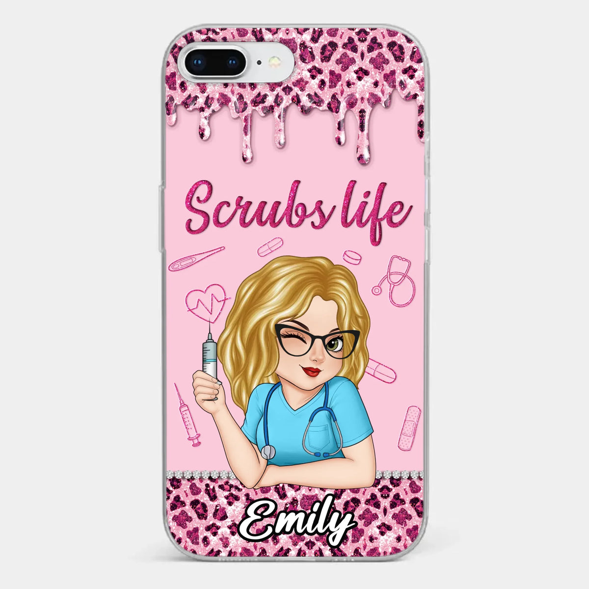 Living That Scrubs Life One Shift At A Time - Nurse Personalized Custom Clear Phone Case - Appreciation, Thank You Gift, Nurse Life, Doctor Life
