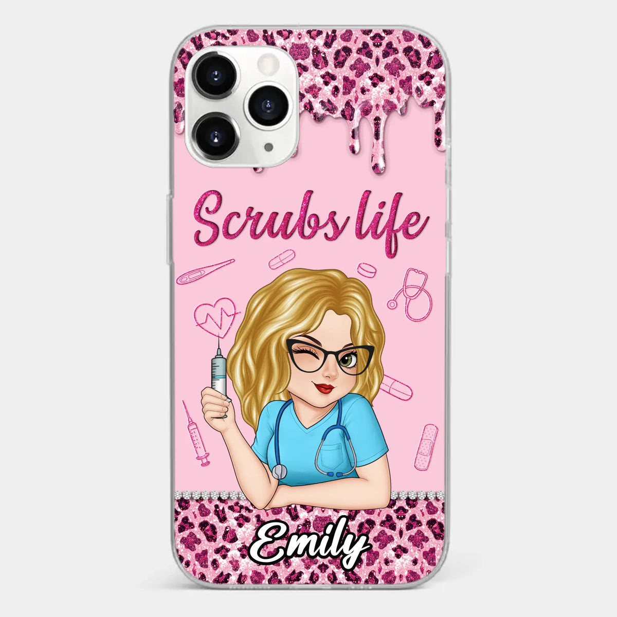 Living That Scrubs Life One Shift At A Time - Nurse Personalized Custom Clear Phone Case - Appreciation, Thank You Gift, Nurse Life, Doctor Life