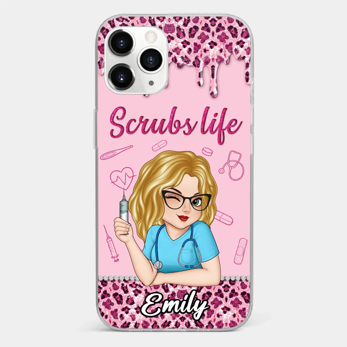 Living That Scrubs Life One Shift At A Time - Nurse Personalized Custom Clear Phone Case - Appreciation, Thank You Gift, Nurse Life, Doctor Life