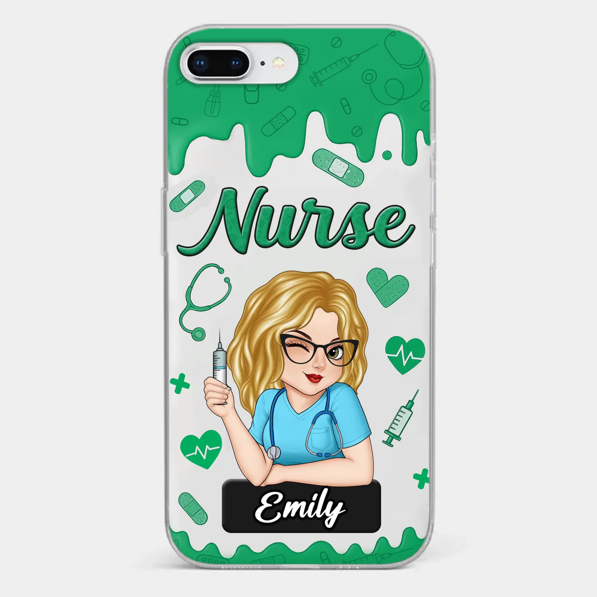 Born To Care, Trained To Heal - Nurse Personalized Custom Clear Phone Case - Appreciation, Thank You Gift, Nurse Life, Doctor Life