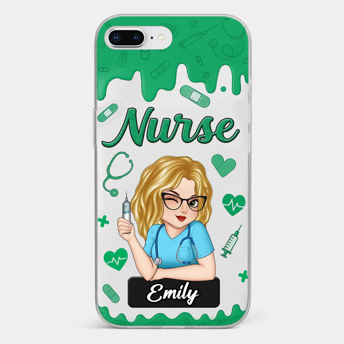 Born To Care, Trained To Heal - Nurse Personalized Custom Clear Phone Case - Appreciation, Thank You Gift, Nurse Life, Doctor Life