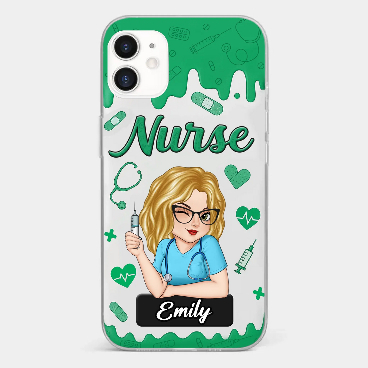Born To Care, Trained To Heal - Nurse Personalized Custom Clear Phone Case - Appreciation, Thank You Gift, Nurse Life, Doctor Life