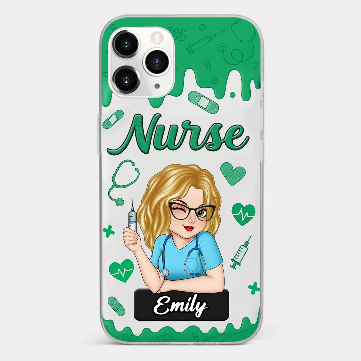 Born To Care, Trained To Heal - Nurse Personalized Custom Clear Phone Case - Appreciation, Thank You Gift, Nurse Life, Doctor Life