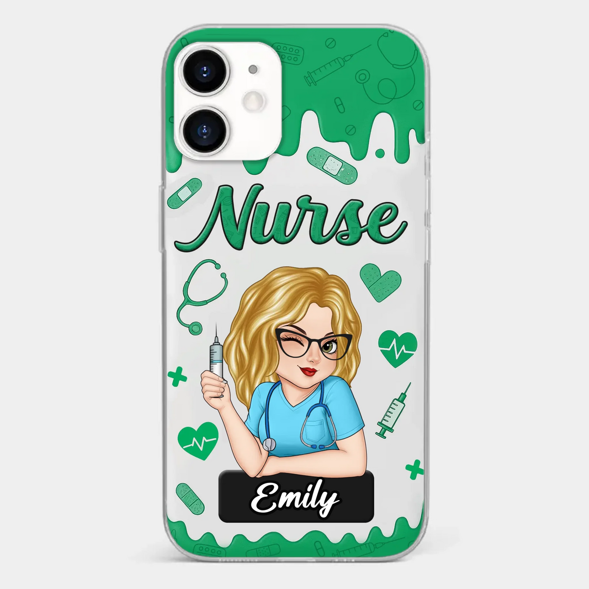 Born To Care, Trained To Heal - Nurse Personalized Custom Clear Phone Case - Appreciation, Thank You Gift, Nurse Life, Doctor Life