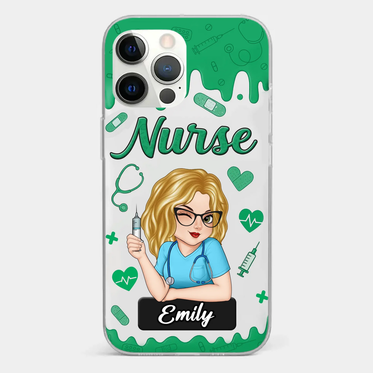 Born To Care, Trained To Heal - Nurse Personalized Custom Clear Phone Case - Appreciation, Thank You Gift, Nurse Life, Doctor Life