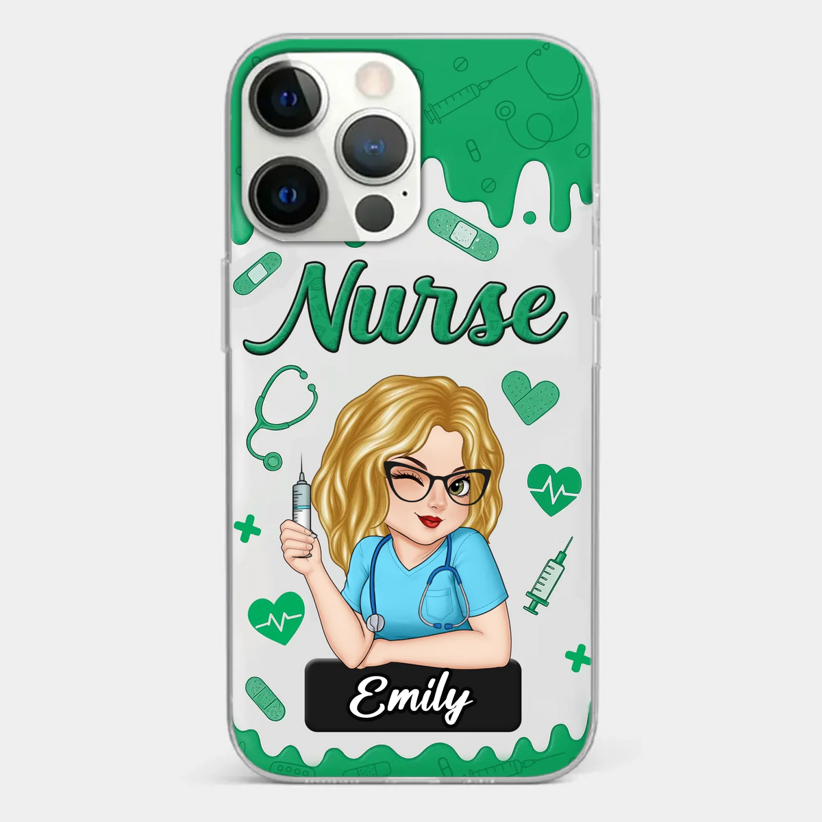 Born To Care, Trained To Heal - Nurse Personalized Custom Clear Phone Case - Appreciation, Thank You Gift, Nurse Life, Doctor Life