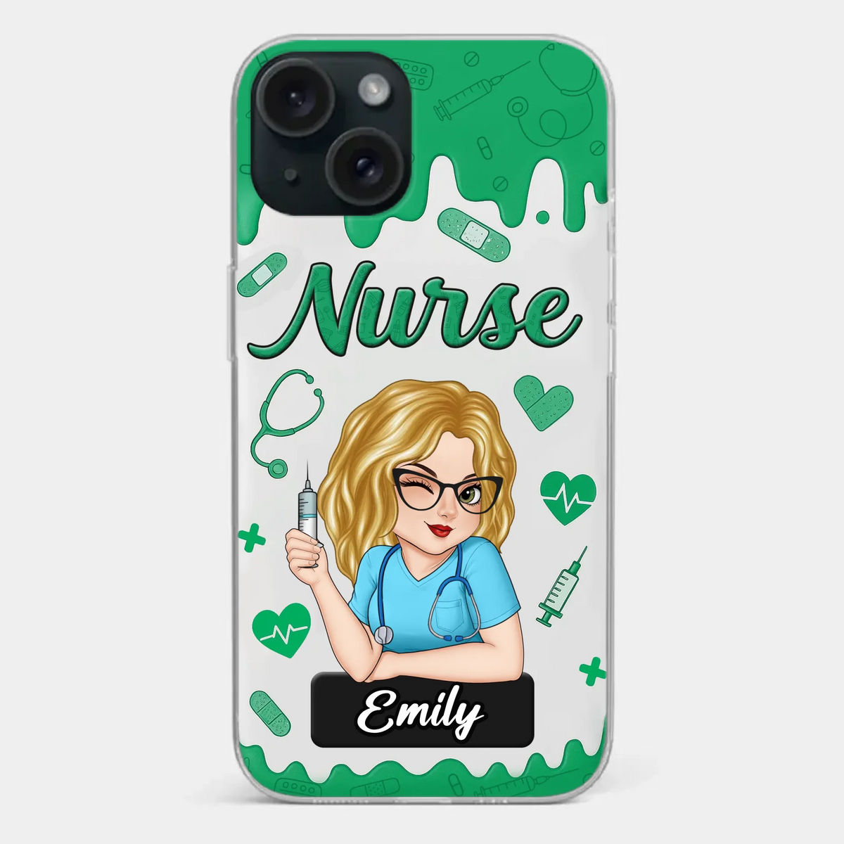 Born To Care, Trained To Heal - Nurse Personalized Custom Clear Phone Case - Appreciation, Thank You Gift, Nurse Life, Doctor Life