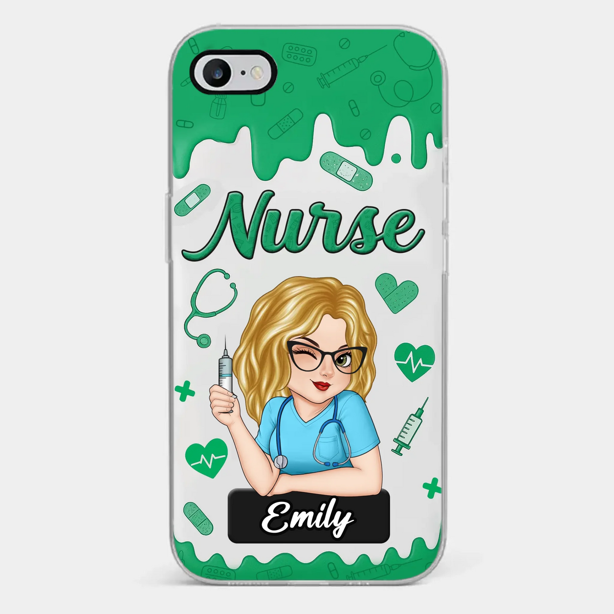 Born To Care, Trained To Heal - Nurse Personalized Custom Clear Phone Case - Appreciation, Thank You Gift, Nurse Life, Doctor Life