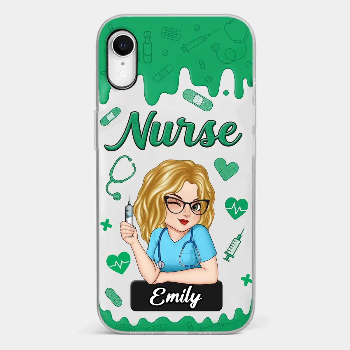 Born To Care, Trained To Heal - Nurse Personalized Custom Clear Phone Case - Appreciation, Thank You Gift, Nurse Life, Doctor Life