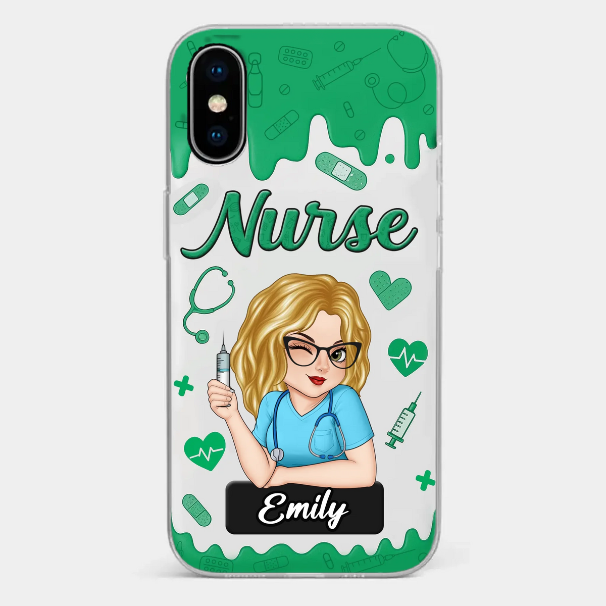 Born To Care, Trained To Heal - Nurse Personalized Custom Clear Phone Case - Appreciation, Thank You Gift, Nurse Life, Doctor Life