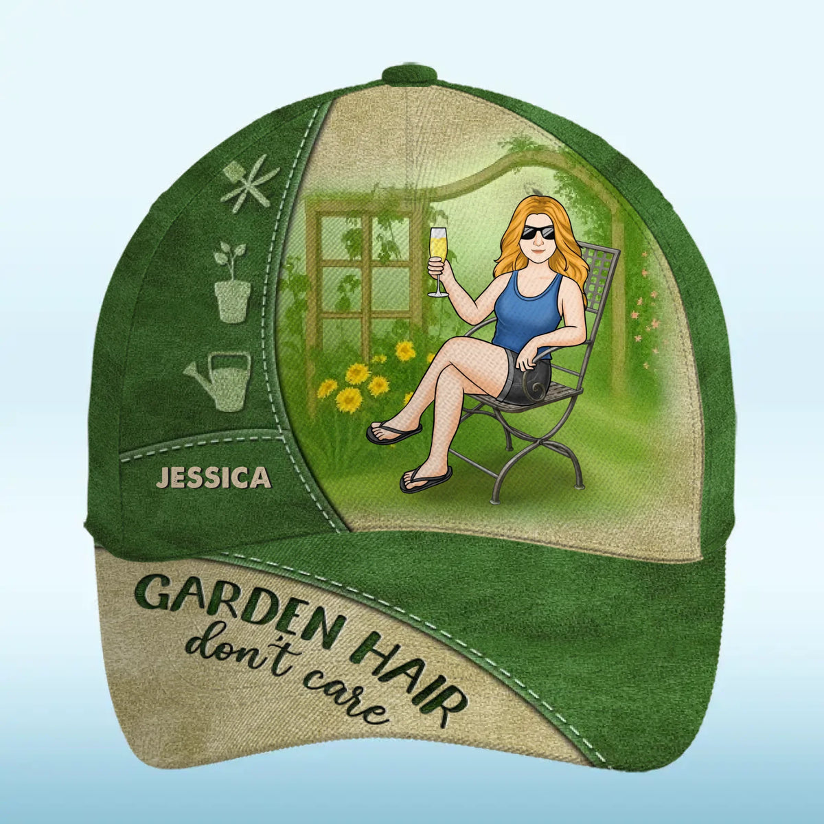 Gardening Is My Therapy - Family Personalized Custom Hat, All Over Print Classic Cap -  Gift For Yourself, Best Friends, Siblings, Family Members, Gardening Lovers