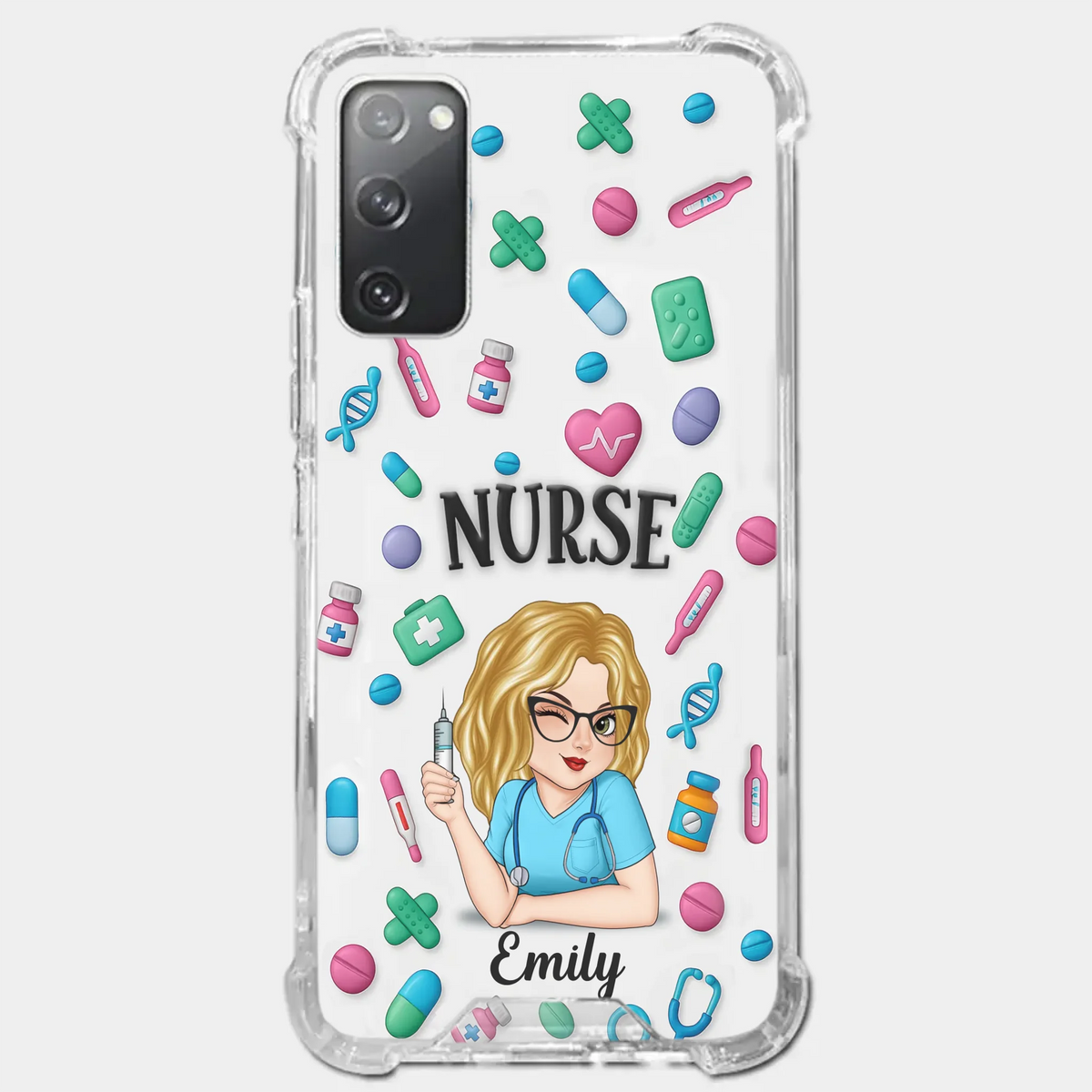 Nurse Life, Best Life - Nurse Personalized Custom 3D Inflated Effect Printed Clear Phone Case - Appreciation, Thank You Gift, Nurse Life, Doctor Life