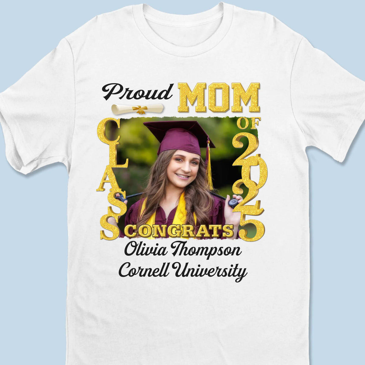 Custom Photo Tears And Cheers - Family Personalized Custom Unisex T-shirt, Premium T-shirt, Hoodie - Graduation Gift For Family Members, Siblings, Brothers, Sisters