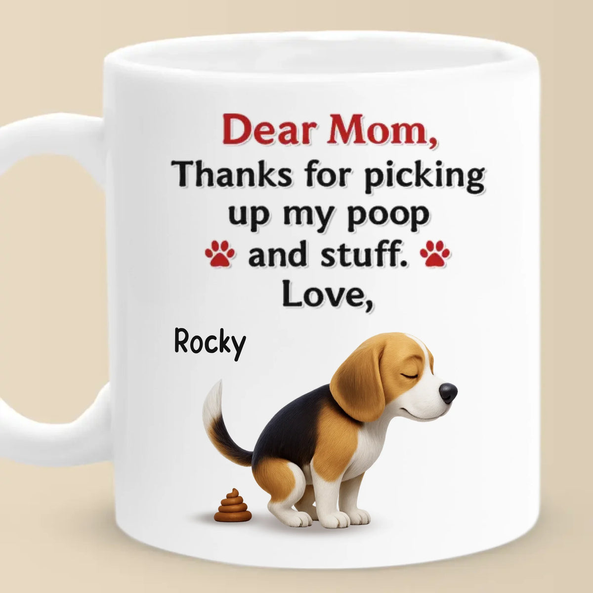 Messy Love, Unconditional Thanks - Dog Personalized Custom Mug - Mother's Day, Gift For Pet Owners, Pet Lovers