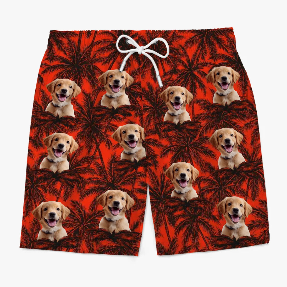 Custom Photo Pawty In Paradise - Dog & Cat Personalized Custom Tropical Hawaiian Aloha Men Beach Shorts - Summer Vacation Gift For Pet Owners, Pet Lovers