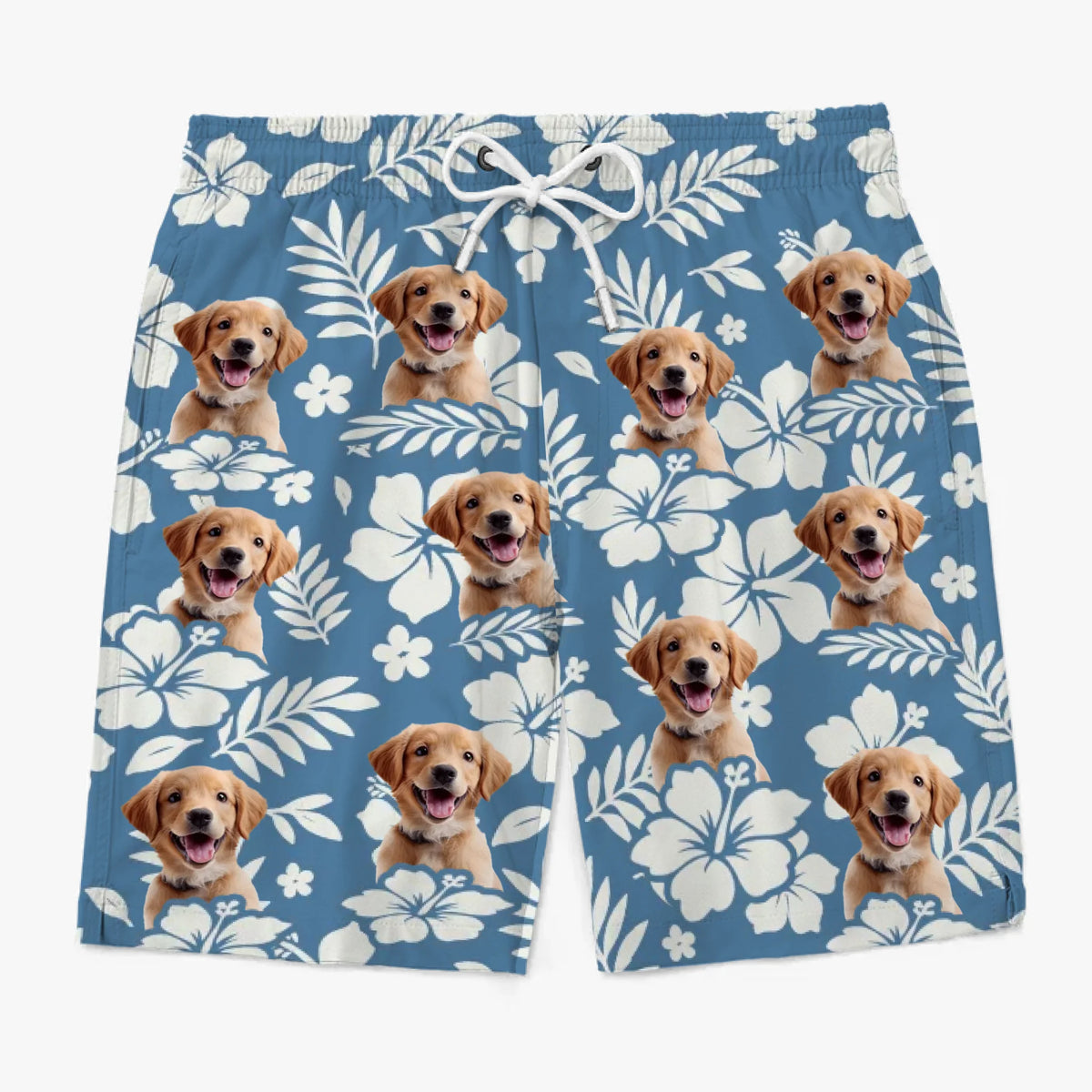Custom Photo Aloha & Tail Wags - Dog & Cat Personalized Custom Tropical Hawaiian Aloha Men Beach Shorts - Summer Vacation Gift For Pet Owners, Pet Lovers