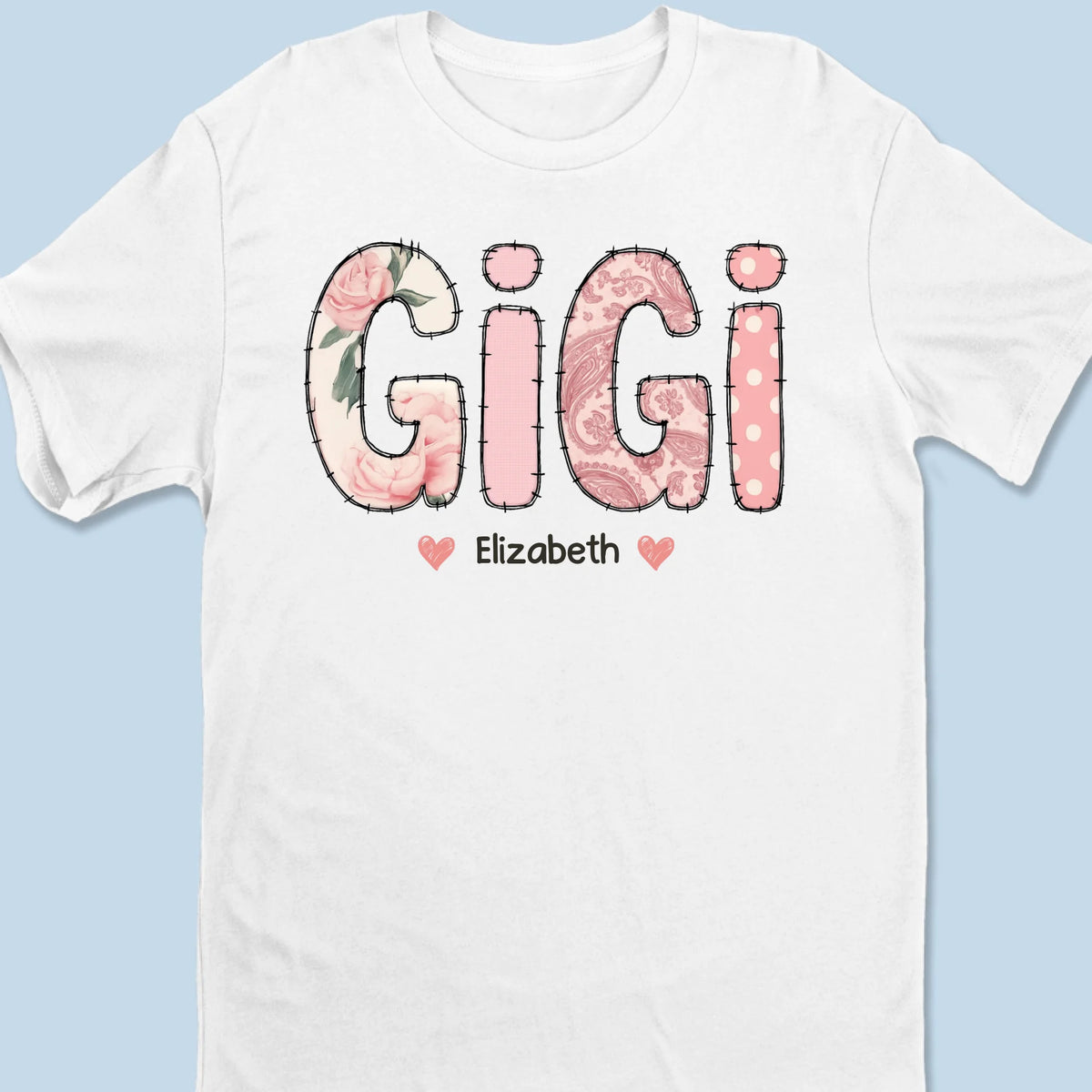 Made With Love And Grandkids - Family  Personalized Custom Unisex T-shirt, Premium T-shirt, Hoodie - Mother's Day, Gift For Mom, Grandma