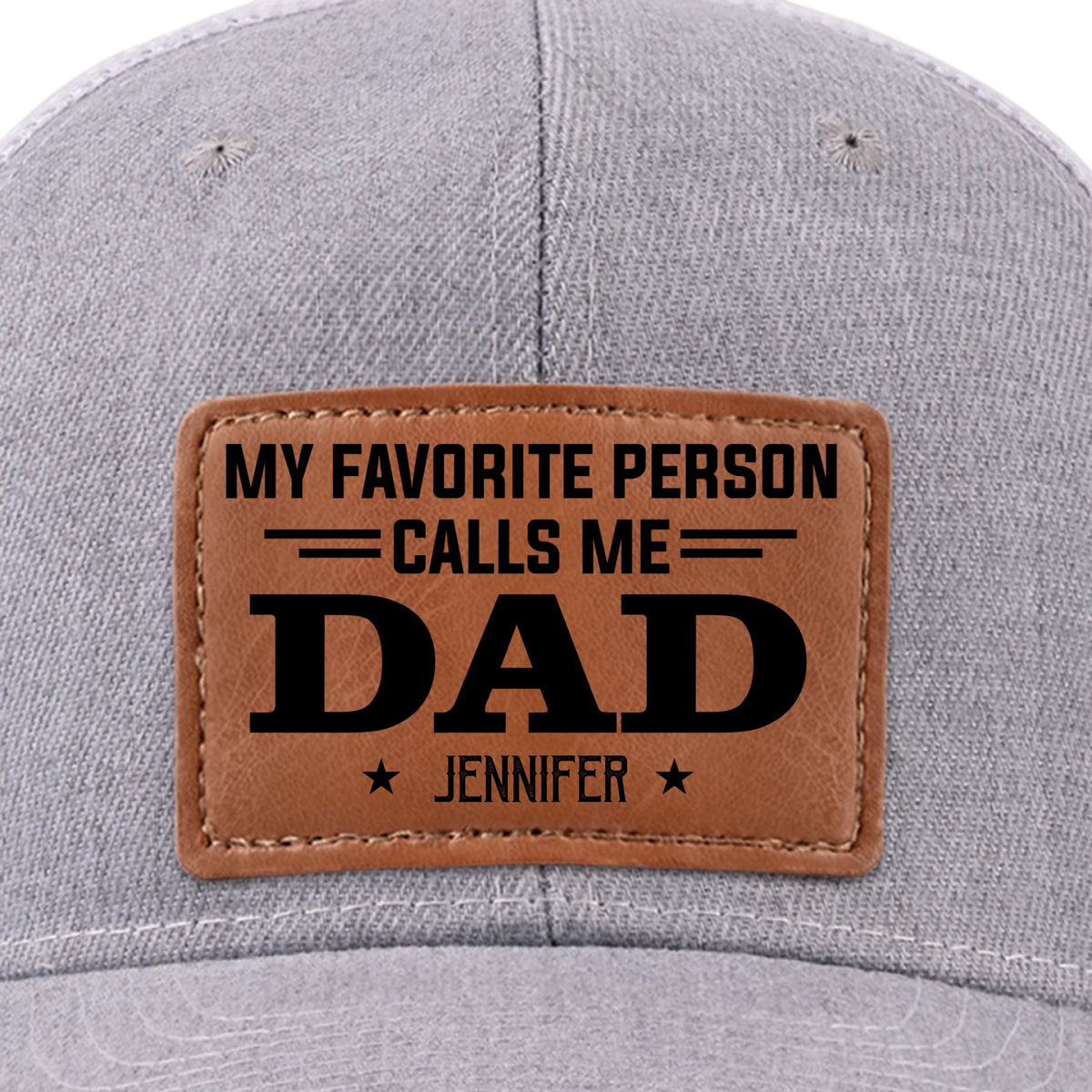 Blessed To Be Called Dad - Family Personalized Custom Leather Patch Hat - Father's Day, Gift For Dad, Grandpa