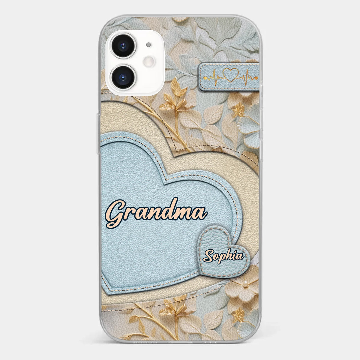 Tied Together By Love - Family Personalized Custom 3D Inflated Effect Printed Clear Phone Case - Mother's Day, Gift For Mom, Grandma