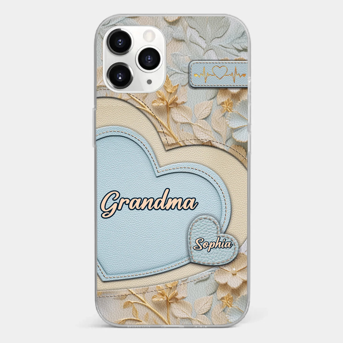 Tied Together By Love - Family Personalized Custom 3D Inflated Effect Printed Clear Phone Case - Mother's Day, Gift For Mom, Grandma