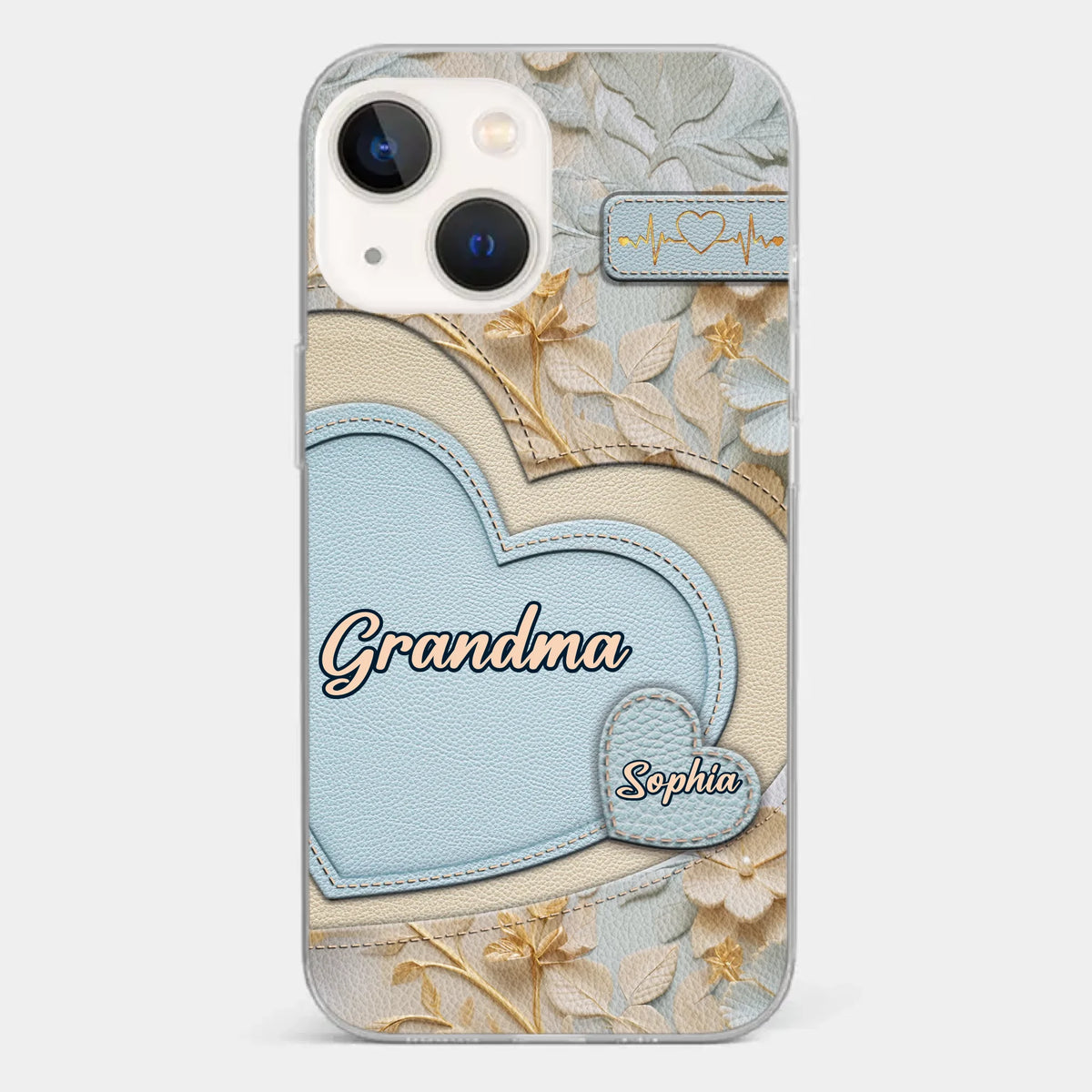 Tied Together By Love - Family Personalized Custom 3D Inflated Effect Printed Clear Phone Case - Mother's Day, Gift For Mom, Grandma