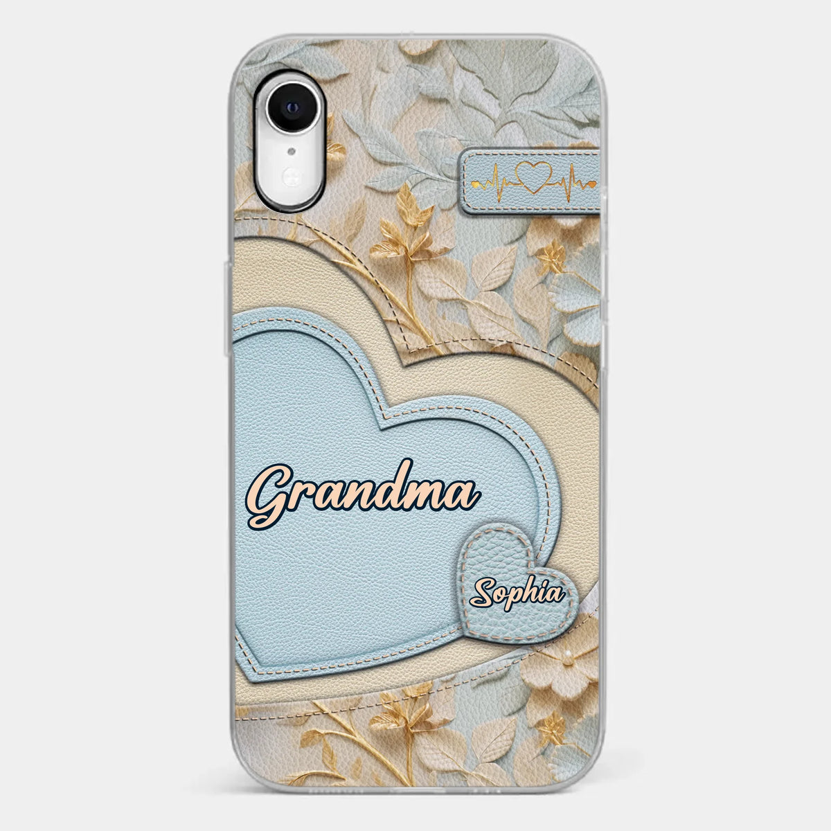 Tied Together By Love - Family Personalized Custom 3D Inflated Effect Printed Clear Phone Case - Mother's Day, Gift For Mom, Grandma
