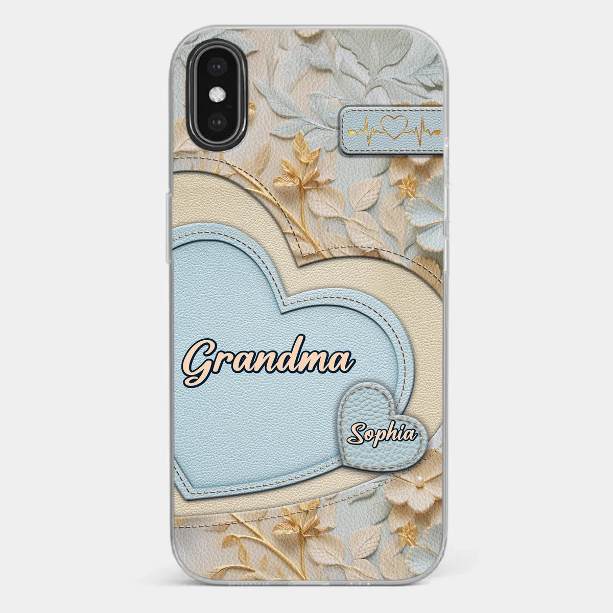 Tied Together By Love - Family Personalized Custom 3D Inflated Effect Printed Clear Phone Case - Mother's Day, Gift For Mom, Grandma