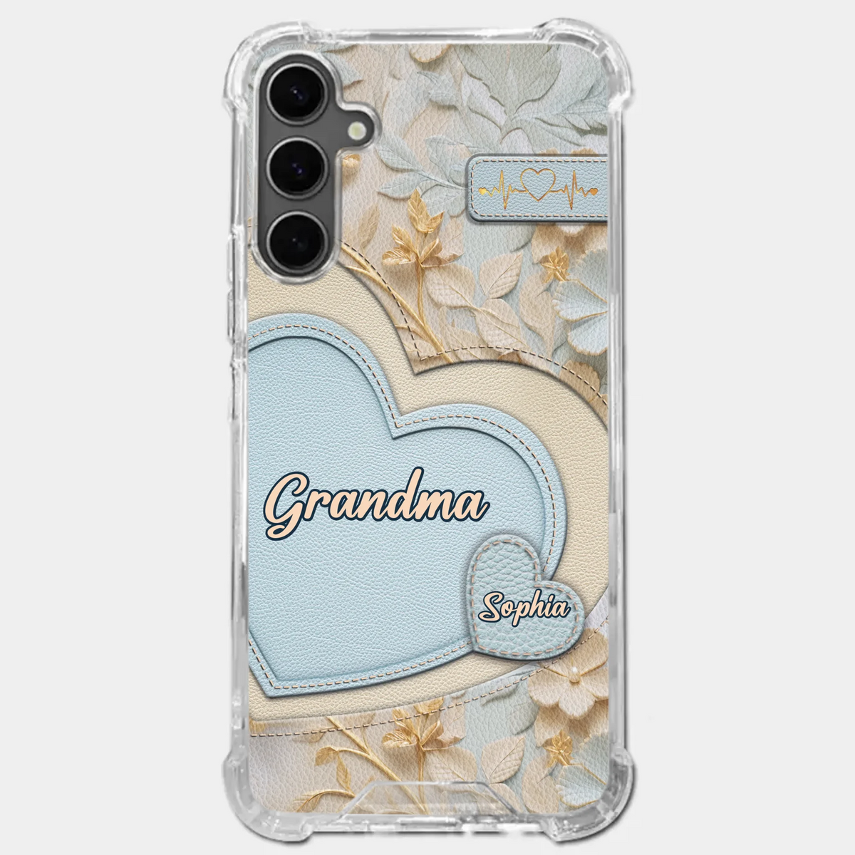 Tied Together By Love - Family Personalized Custom 3D Inflated Effect Printed Clear Phone Case - Mother's Day, Gift For Mom, Grandma