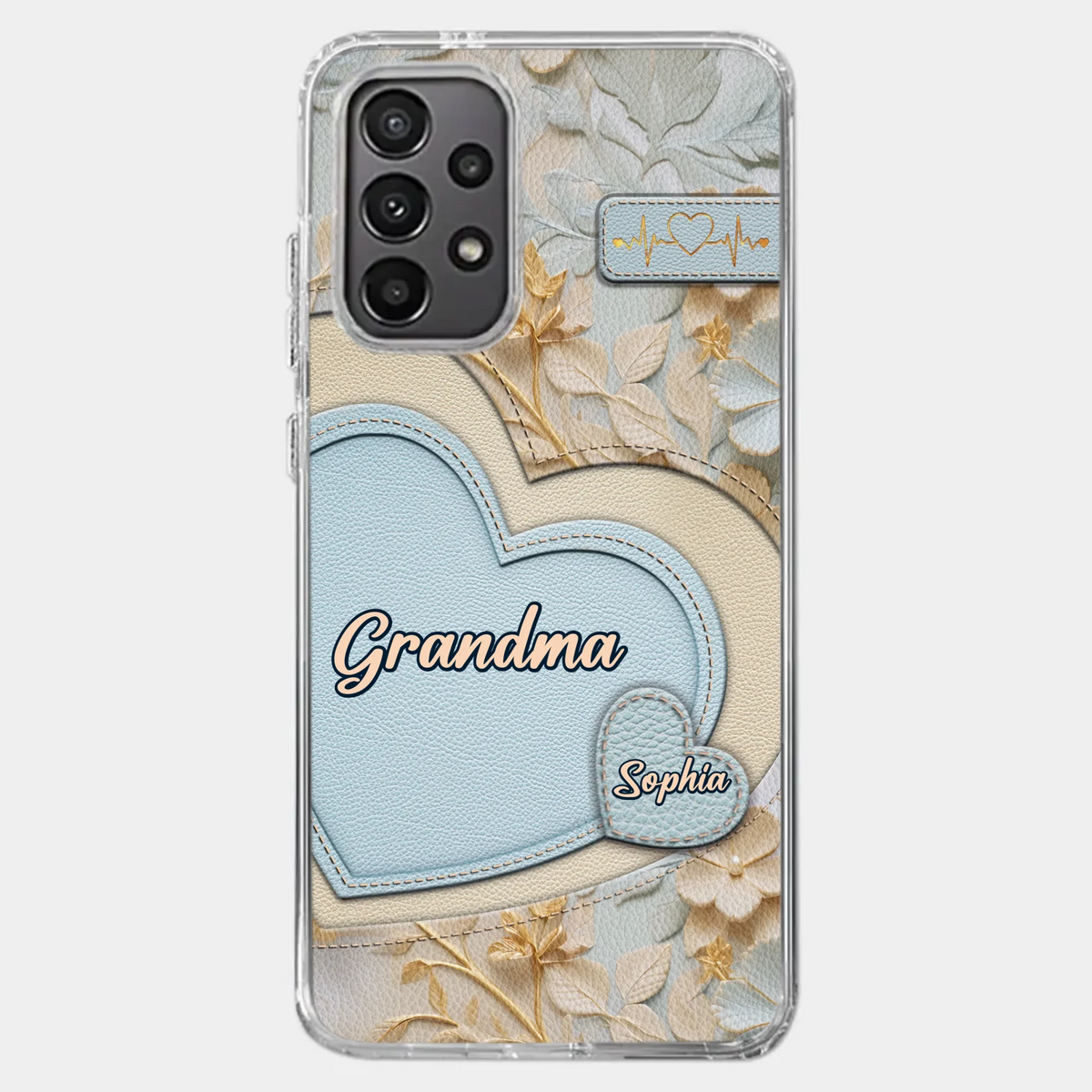Tied Together By Love - Family Personalized Custom 3D Inflated Effect Printed Clear Phone Case - Mother's Day, Gift For Mom, Grandma