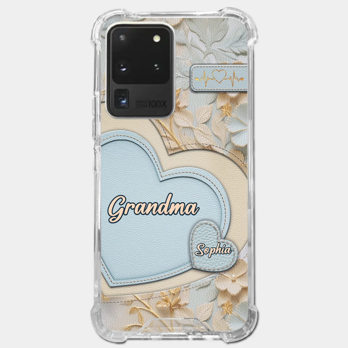 Tied Together By Love - Family Personalized Custom 3D Inflated Effect Printed Clear Phone Case - Mother's Day, Gift For Mom, Grandma