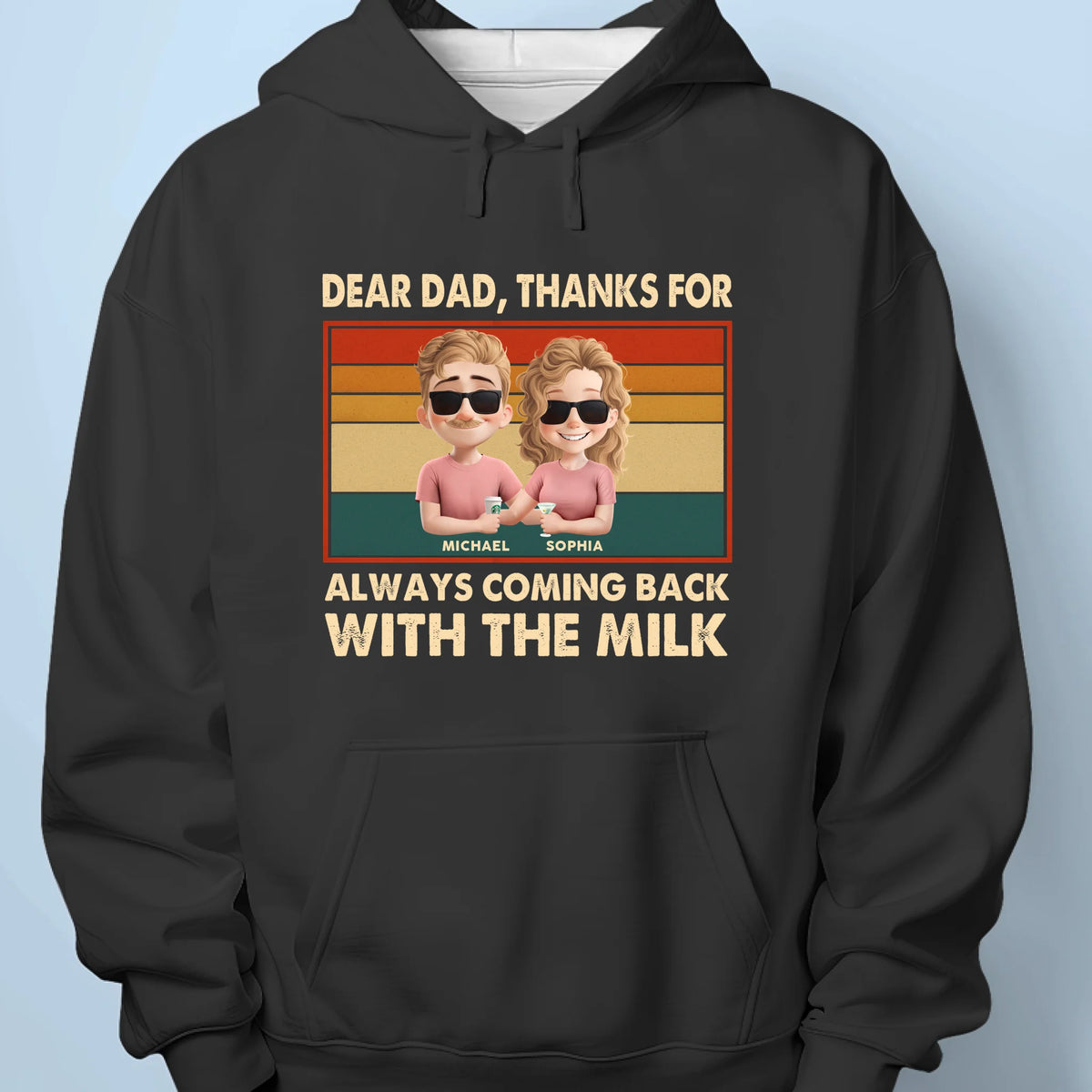 Thanks For Choosing Love And Lactose - Family Personalized Custom Unisex T-shirt, Premium T-shirt, Hoodie - Father's Day, Gift For Dad, Grandpa