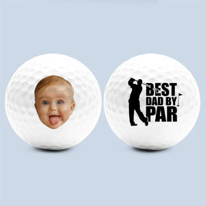 Custom Photo Swinging Into Fatherhood - Family Personalized Custom Golf Ball - Father's Day,  Gift For Sport Lovers, Sport Players, Dad, Grandpa