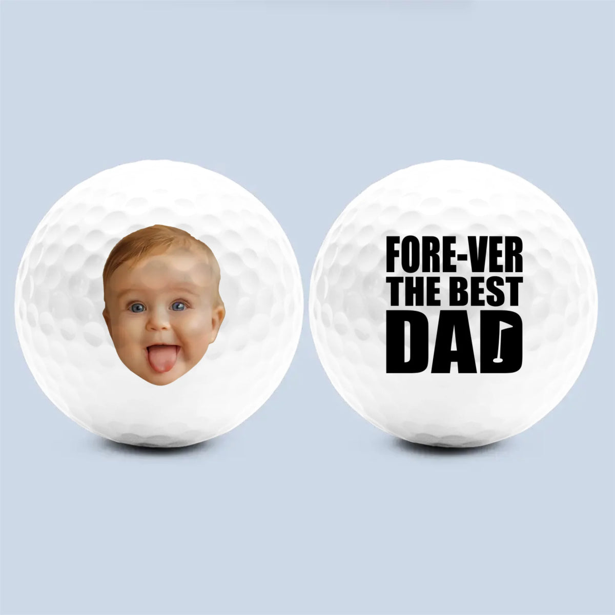Custom Photo Master Of The Dad Course - Family Personalized Custom Golf Ball - Father's Day,  Gift For Sport Lovers, Sport Players, Dad, Grandpa
