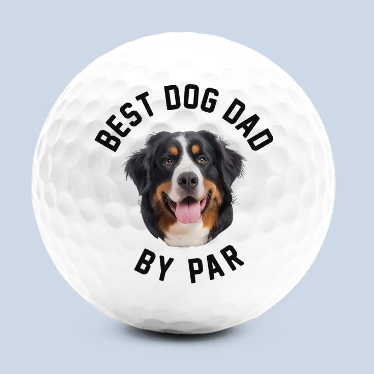 Custom Photo Dog Dad On Par - Dog & Cat Personalized Custom Golf Ball - Father's Day,  Gift For Sport Lovers, Sport Players, Pet Owners, Pet Lovers