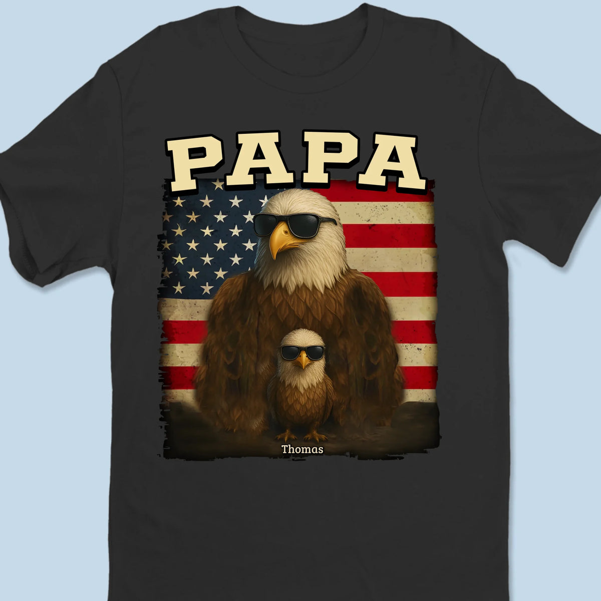 No Storm Too Big With Papa In The Sky - Family Personalized Custom Unisex T-shirt, Premium T-shirt, Hoodie - Father's Day, Gift For Dad, Grandpa