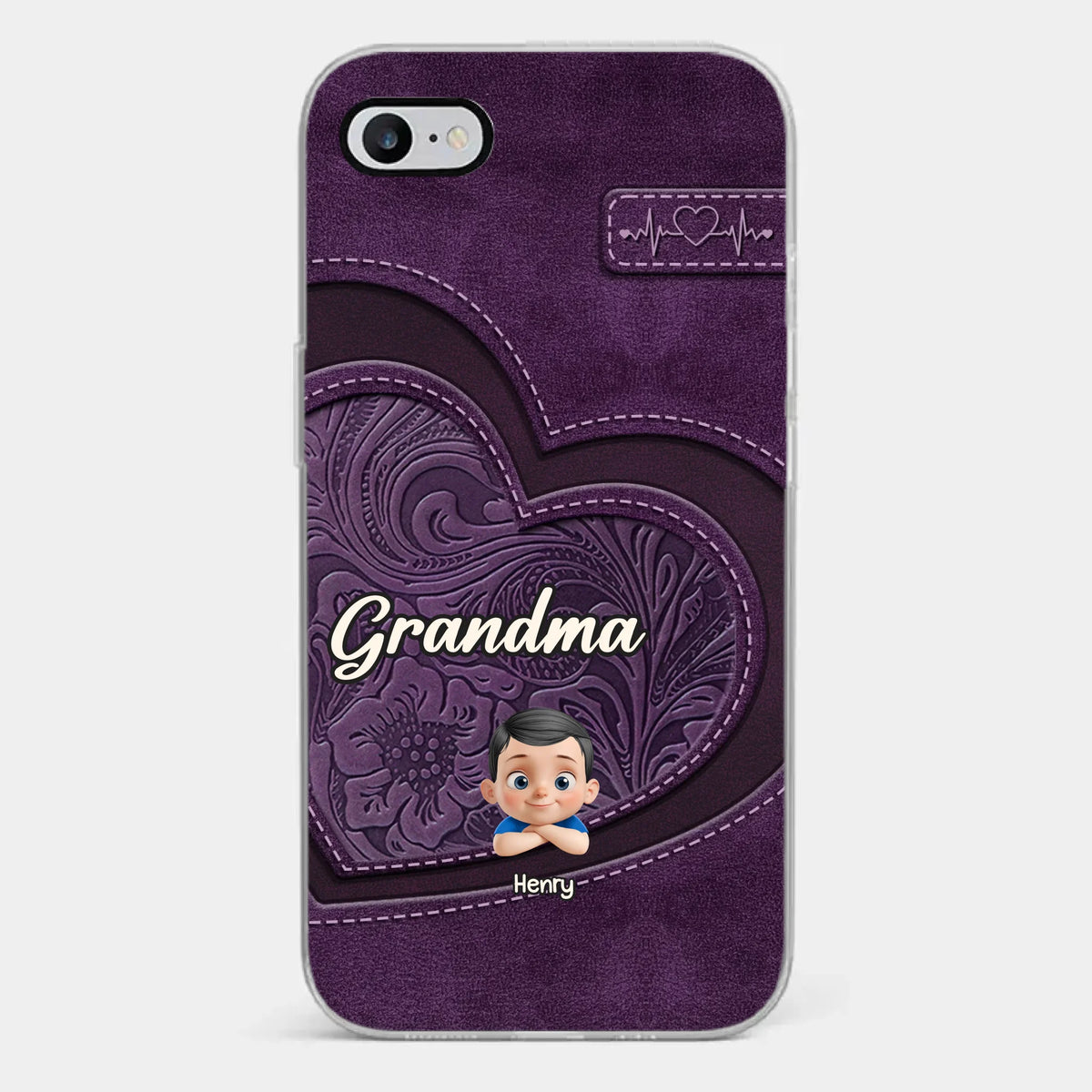 Always In Your Hug, Grandma - Family Personalized Custom Clear Phone Case - Mother's Day, Gift For Mom, Grandma