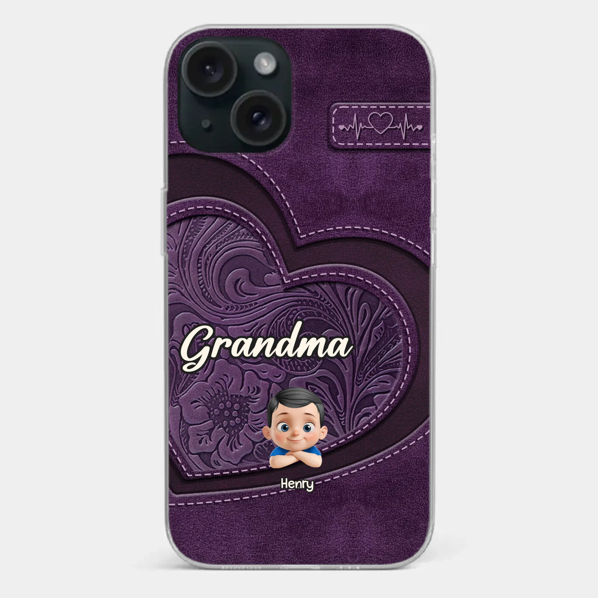 Always In Your Hug, Grandma - Family Personalized Custom Clear Phone Case - Mother's Day, Gift For Mom, Grandma