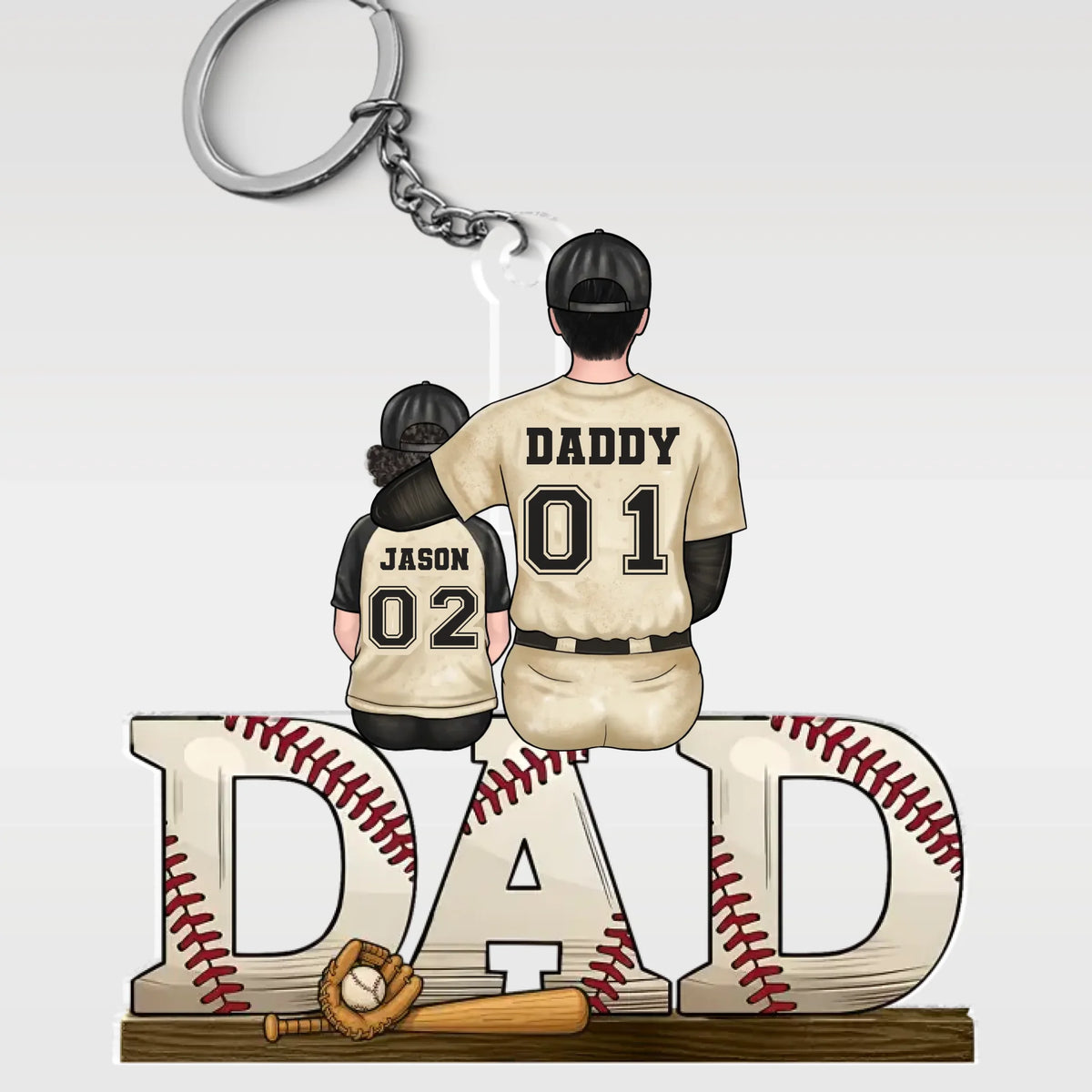 Game Day, Every Day - Family Personalized Custom Shaped Acrylic Keychain - Father's Day, Gift For Dad, Sport Lovers, Sport Players