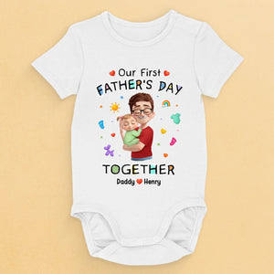 Team Daddy Since Day One - Family Personalized Custom Baby Onesie - Father's Day, Baby Shower Gift, Gift For First Dad, Baby Kids, Newborn Baby